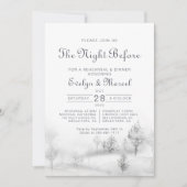 リハーサル・ディナー前の冬の夜 招待状 (正面)