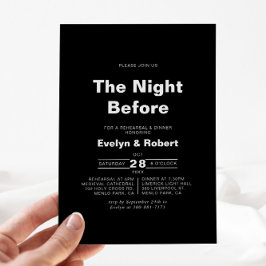 リハーサル・ディナー前の暗い夜 招待状