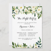 リハーサル・ディナー前の緑の白い夜 招待状 (正面)