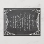 リハーサル、披露宴及び運転の方向 ポストカード (裏面)