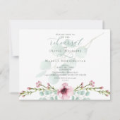 リハーサル | 新鮮な春の花と葉 招待状 (正面)