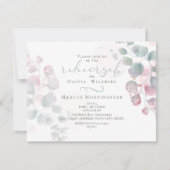 リハーサル 水彩ユーカリの葉 招待状 (正面)