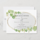 リハーサル | Springtime モダン Eucalyptus 招待状 (正面)
