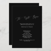 リハーサルIIの前結婚の夜を暗くする 招待状 (正面/裏面)