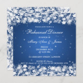 リハーサ結婚ルディナーが目が眩むスターズブルー 招待状 (正面/裏面)