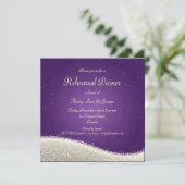 リハーサ結婚ルディナーの輝く紫 招待状 (スタンド正面)