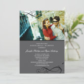 リハースタイリッシュサルディナーまたはウェディングシャワー 招待状 (スタンド正面)