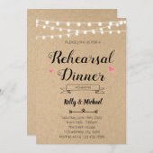 リハー素朴サルディナーパーティの招待状 招待状 (正面/裏面)