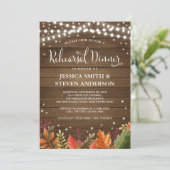 リハー素朴サルディナー招待、秋の結婚式 招待状 (スタンド正面)