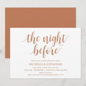 リハー素朴サルディナー、銅色 招待状 (正面/裏面)