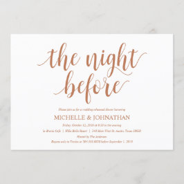 リハー素朴サルディナー、銅色 招待状