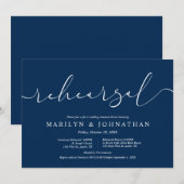 リハー結婚サルと夕食モダン 招待状 (正面/裏面)