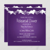 リハー結婚サルディナーグランジハートパープル 招待状 (正面/裏面)