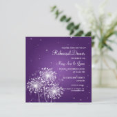 リハー結婚サルディナーサマースパークルパープル 招待状 (スタンド正面)