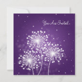 リハー結婚サルディナーサマースパークルパープル 招待状 (裏面)