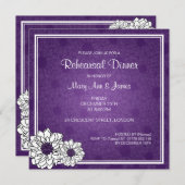 リハー結婚サルディナーダリアフローラパープル 招待状 (正面/裏面)