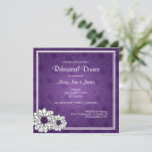 リハー結婚サルディナーダリアフローラパープル 招待状 (スタンド正面)