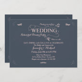 リハー結婚サルディナーパーティの招待状 招待状 (正面/裏面)