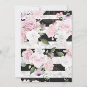 リハー結婚サルディナーフローラマーブルブラックシック 招待状 (裏面)