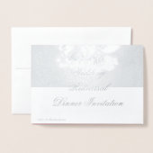 リハー結婚サルディナー招待状フォイルカード 箔カード (裏面封筒付き)