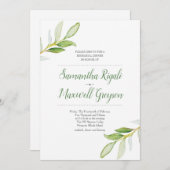 リハー結婚サルディナー招待状 招待状 (正面/裏面)