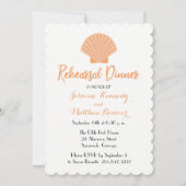 リハー航海のサルディナーオレンジシーシェルズ結婚 招待状 (正面)