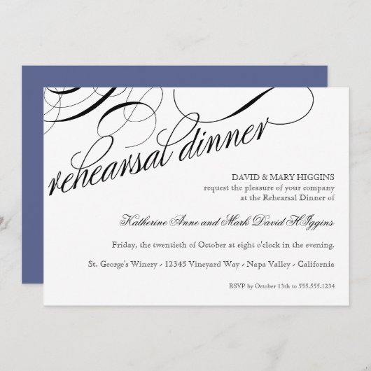 リハー食べサルを結婚した受けるディナーの招待状 招待状 (正面/裏面)