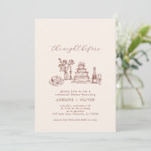 リハ図解入りの、写真付きのーサルディナー招待状 招待状 (スタンド正面)