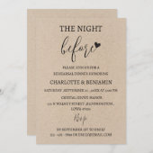 リハ素朴ーサルのディナーの前の夜 招待状 (正面/裏面)