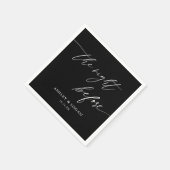 リハ素朴ーサルディナー前の夜を黒塗り スタンダードカクテルナプキン (角)