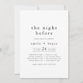 リハ素朴ーサルディナー前の夜 招待状 (正面)