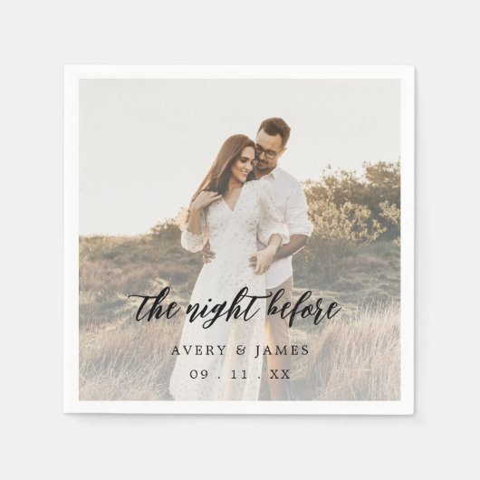 リハ素朴ーサル前の夜の写真 スタンダードカクテルナプキン (正面)