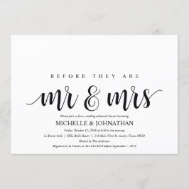 リハ素朴結婚ーサルディナー招待状カード 招待状