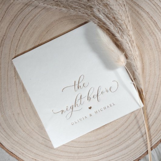 リハ結婚サルの前の夜の金ゴールド 箔ナプキン