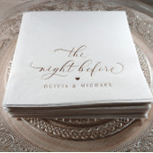 リハ結婚サルの前の夜の金ゴールド 箔ナプキン