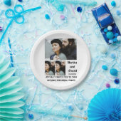 リハ結婚ーサルディナーカスタム3フォトコラージュ ペーパープレート (パーティー)