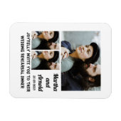 リハ結婚ーサルディナーカスタム3フォトコラージュ マグネット (横)