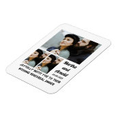 リハ結婚ーサルディナーカスタム3フォトコラージュ マグネット (左側)