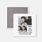 リハ結婚ーサルディナーカスタム3フォトコラージュ マグネット (正面/裏面)