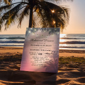 リハ結婚ーサルディナーサマーパームツリーライト 招待状