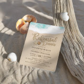 リハ結婚ーサルディナーサマービーチヒトデ 招待状