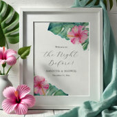 リハ結婚ーサルディナーシンボルや象徴ハイビスカスフラワー ポスター