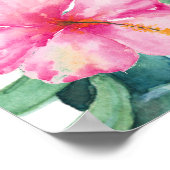 リハ結婚ーサルディナーシンボルや象徴ハイビスカスフラワー ポスター (角)