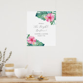 リハ結婚ーサルディナーシンボルや象徴ハイビスカスフラワー ポスター (キッチン)