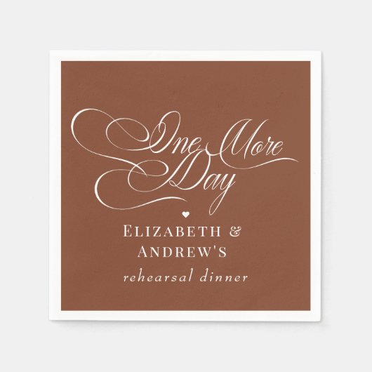 リハ結婚ーサルディナー スタンダードカクテルナプキン (正面)