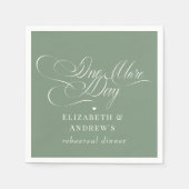 リハ結婚ーサルディナー スタンダードカクテルナプキン (正面)