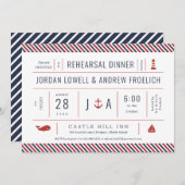 リハ航海のーサルディナー赤白青 案内状 (正面/裏面)