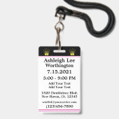 リバイズド ミス キンセ VIP バッジ - 裏参照 (ストラップ付き裏面)