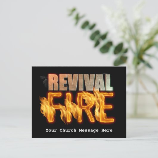 リバイバルの火災伝道クリスチャン教会のアウトリーチ ポストカード (スタンド正面)