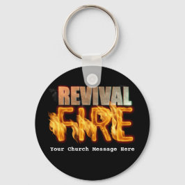 リバイバル火災教会アウトリーチタイポグラフィ伝道主義 キーホルダー